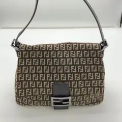 FENDI ズッキーノ マンマバケット ワンショルダーバッグ ブラウン