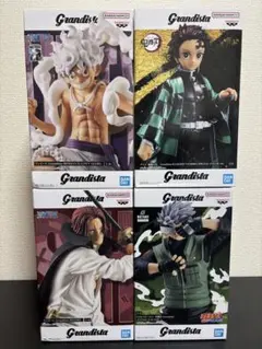まとめ売り　ジャンプ系フィギュア　４点セット　鬼滅の刃　ワンピース　ナルト