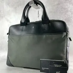 【未使用品】 MONTBLANC モンブラン 2way ブリーフケース グレー Montblanc(モンブラン) ビジネスバッグ・アタッシュケース(メンズ