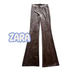 ZARA ブラウン フレアパンツ M