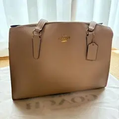 COACH ベージュ ビジネストートバッグ