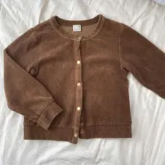 プティマイン　コーデュロイ　カーディガン　ブラウン