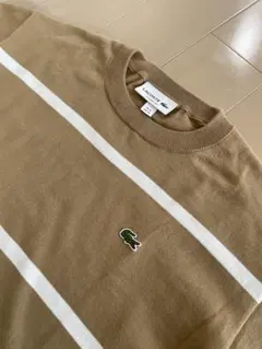 LACOSTE ラコステ ボーダー ニット 半袖 ベージュのサムネイル