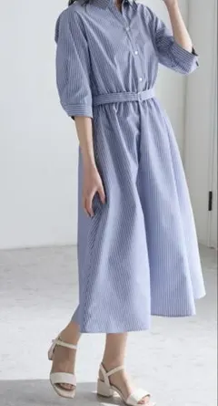 Honeys ６分袖シャツワンピース　LL 新品未使用