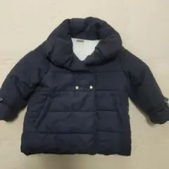 プティマイン　ダブルボタン　中綿コート　90cm　ネイビー