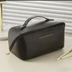 メイク 化粧トラベル ポーチ ブラック コスメ 大容量 コスメポーチ 化粧ポーチ