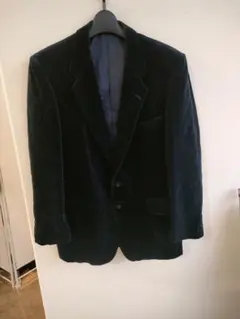 や*こ様 SOCIAL ダークブルー ベルベット テーラードジャケット