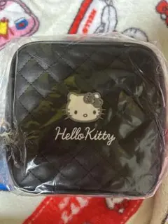 Hello Kitty キルティングポーチ 黒