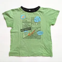 a.v.v アーヴェヴェ 緑色 恐竜 ダイナソー Tシャツ 130サイズのサムネイル