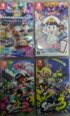 Nintendo　SWITCH　マリオカート８、スプラトゥーン、桃太郎電鉄セット