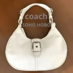 【美品】coach SOHO HOBO ハーフムーン　ワンショルダーハンドバッグ