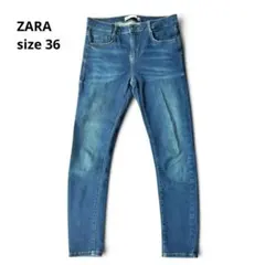 ZARA スキニーデニム インディゴ S ストレッチ 綿混 TRAFALUCのサムネイル