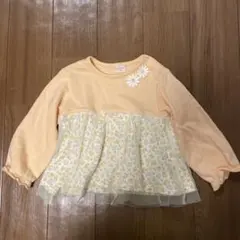 SIMPLE-FREE 花柄カットソー　90 黄色