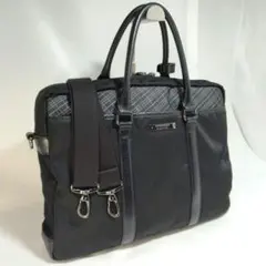 BURBERRY バーバリー ビジネスバッグ 2way 黒 本革 ナイロンのサムネイル