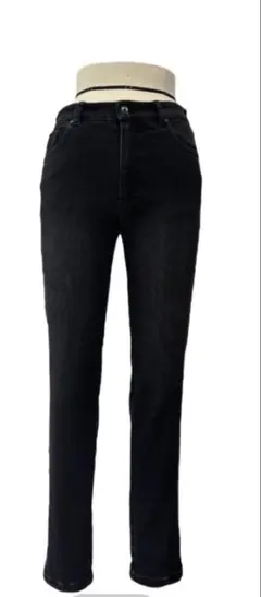 ayane 裏起毛スキニーデニム　ブラック　42