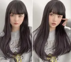 ブライトララ　ロングカールウィッグ　ブラック✕パープルのサムネイル