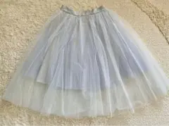 【美品】snidel スナイデル チュールスカート ライトグレー