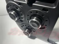 001ライトエーストラックアルミエアコンダイヤルシルバー銀純正交換式3