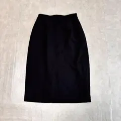フォーマル タイトスカート ブラック 9号 セレモニー 冠婚葬祭 スリット入り