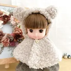 メルちゃんソランちゃん服ハンドメイドE-152＋くまポンチョ①