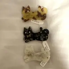 猫ヘアクリップ3点セット^›⩊‹^