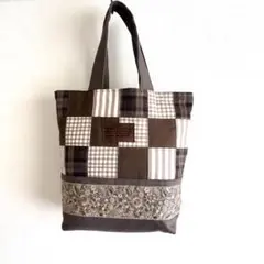 インド刺繍リボンのパッチワークトートバッグ