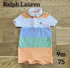 Ralph Lauren ストライプロンパース　9m 75 70 80のサムネイル
