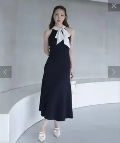 Stripe asymmetry hem dressリウ Riu Rちゃん - メルカリ