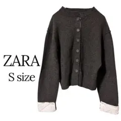 ZARA ニットカーディガン コンビニットカーディガン Sサイズ 重ね着風