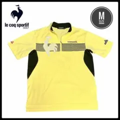 ルコック ゴルフ コレクション ハーフジップ 半袖 ポロシャツ バイカラー M