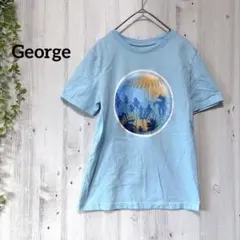 ジョージ Ｔシャツ クルーネック 半袖 プリント 10-12 水 綿