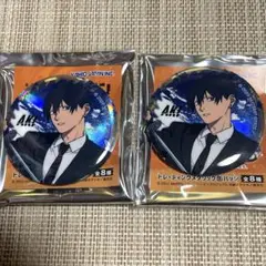 チェンソーマン　メタリック缶バッジ　アキ　2点