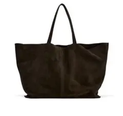 ZARA ザラ 完売 スエードマキシトートバッグ ブラウン スウェード バック