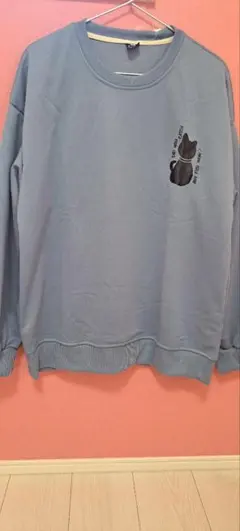 トレーナー　Lサイズ　 猫イラスト バックプリント　スウェット 　新品✨