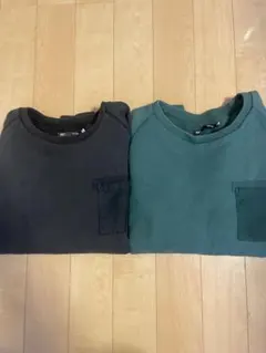 ポケット付きトレーナー ブラック グリーン