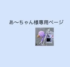 あ～ちゃん様専用ページ
