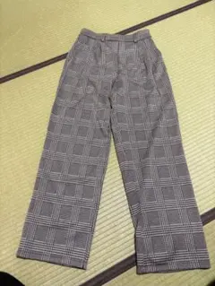 Samansa Mos2 チェック柄カジュアルパンツ フリーサイズ