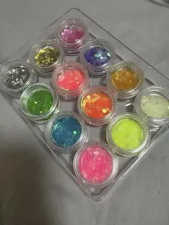 ネイルアート用グリッターセット 12個