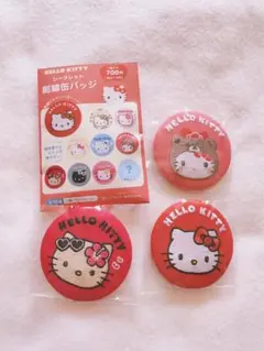 ハローキティ キティ シークレット刺繍缶バッジ 3個セット