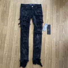 i*i様 FAGASSENT スキニーデニムパンツ ペイント加工 Sサイズ - メルカリ