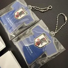 新品未開封サッカーワールドカップ日本代表ユニフォームアクリルチャームJリーグ2個