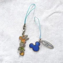 ミッキー&ミニー ストラップ 2個セット