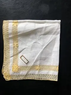 汕頭(スワトウ) 高級刺繍　ハンカチ黄色