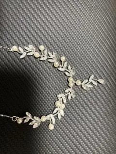 リーフモチーフ パール ネックレス