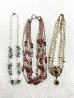 50.283【ネックレス　3本セット】ヴィンテージ　アンティーク