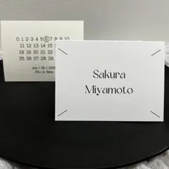 【C】マルジェラ風　席札　シンプル　ウェルカムスペース