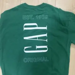 GAP ロゴ スウェット トレーナー グリーンバックプリント