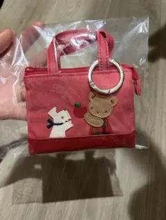 ファミリア　ミニデニムバッグ　ミニバッグチャーム　ミニミニデニム　赤のサムネイル