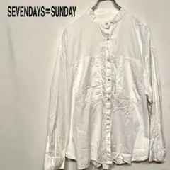 SEVENDAYS＝SUNDAY ネルシャツ 長袖 リボン紐 ポケット 前ボタン