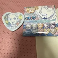 ワンピース ビビ サンジのここがオールブルー ハート缶バッジ